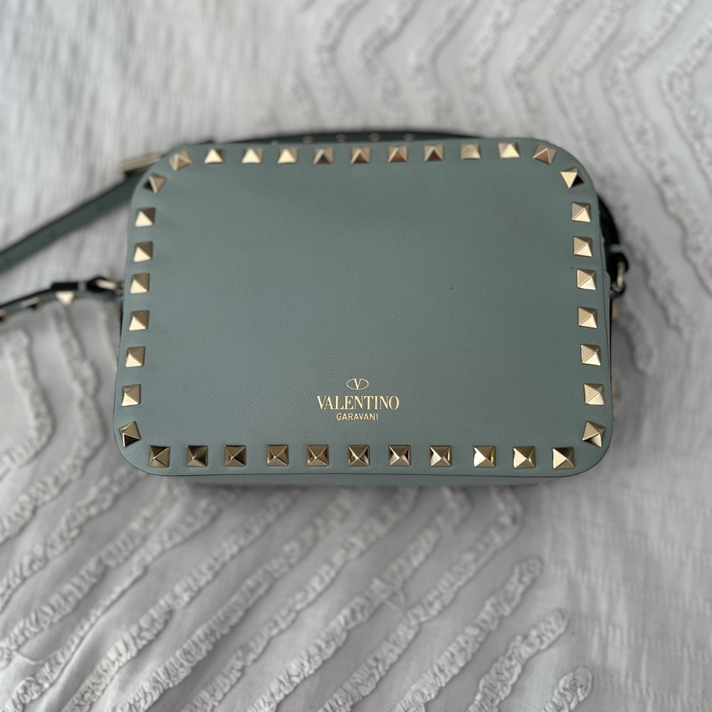 Valentino Garavani Blue Studded Crossbody Bag